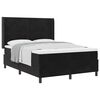 vidaXL Boxspringbett mit Kopfteil Schwarz 160 x 200 cm Samt