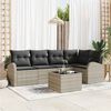 vidaXL Sofa Set mit Kissen 6 pcs Hellgrau Polyester