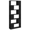 vidaXL B&uuml;cherregal Raumteiler Schwarz 80x24x186 cm Holzwerkstoff