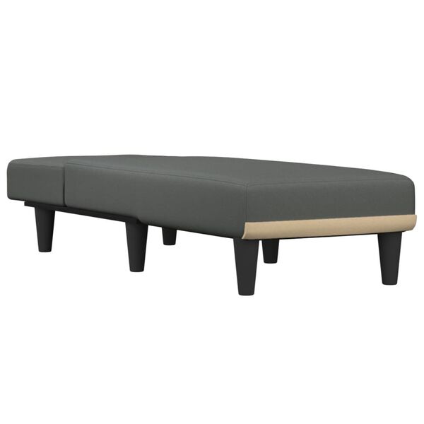 vidaXL Chaiselongue Dunkelgrau Stoff