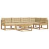 vidaXL Outdoor-Sofagarnitur 6 stk. Wei&szlig; und Beige Polyester