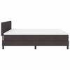 vidaXL Boxspringbett mit Matratze Dunkelbraun 180 x 200 cm Stoff