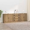 vidaXL Sideboards 3 pcs Artisan-Eiche 70 x 35,5 x 67,5 cm