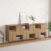 vidaXL Sideboards 3 pcs Artisan-Eiche 180 x 35 x 70 cm Holzwerkstoff