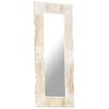 vidaXL Spiegel Weiß 110x50 cm Mango Massivholz