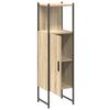 vidaXL Badezimmerschrank Beige 33 x 33 x 120,5 cm Holzwerkstoff