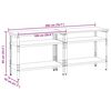 vidaXL Werkbank-Set mit Regal 2 pcs Grau 200 x 55 x 85 cm Stahl