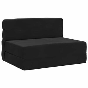 vidaXL Klappsofa Bett Schwarz 70 x 72 x 60 cm Stoff