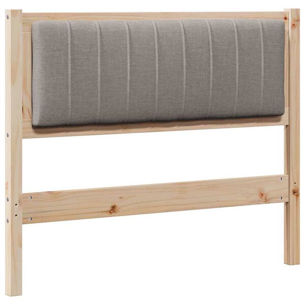 vidaXL Gepolstertes Kopfteil Braun 100 cm Massives Kiefernholz
