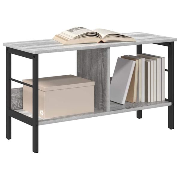 vidaXL B&uuml;cherregal Graues Sonoma 82 x 32 x 47 cm Holzwerkstoff