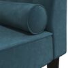 vidaXL Chaiselongue mit Nackenrolle Blau Samt