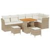vidaXL Garten-Sofa-Set 9 pcs Beige Poly-Rattan