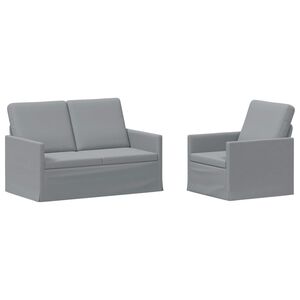 vidaXL Sofa-Set 2 pcs Hellgrau Stoff
