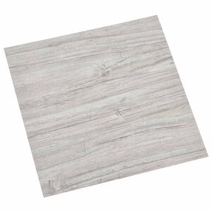 vidaXL Selbstklebende Bodenplanken Hellgrau und Wei&szlig; 30,5 x 30,5 cm