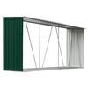 vidaXL Brennholzlager Verzinkter Stahl 330x84x152 cm Gr&uuml;n