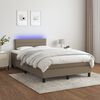 vidaXL Boxspringbett mit Matratze & LED Taupe 120x200 cm Stoff
