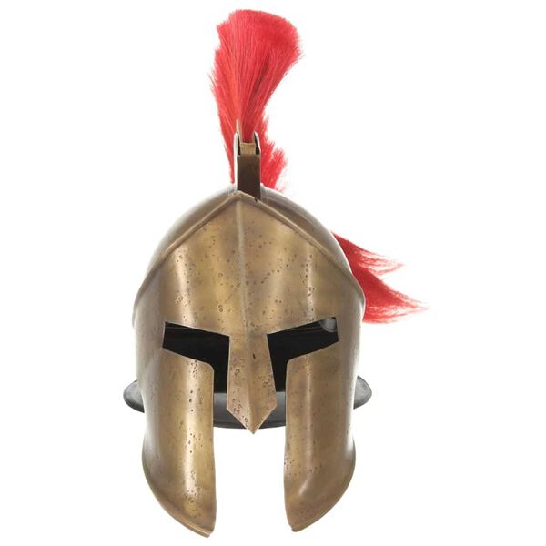 vidaXL Griechischer Krieger-Helm Antik Replik LARP Messing Stahl