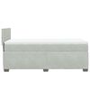 vidaXL Boxspringbett mit Matratze Hellgrau 100x200 cm Samt