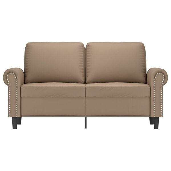 vidaXL 2-Sitzer-Sofa Cappuccino-Braun 120 cm Kunstleder