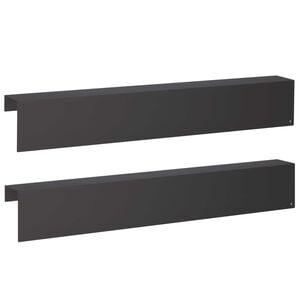 vidaXL Garten-Abdeckprofil 2 stk. 100 x 10 x 15 cm Stahl Schwarz
