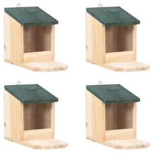 vidaXL Eichh&ouml;rnchen Futterh&auml;user 4 Stk. Tannenholz