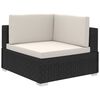 vidaXL 8-tlg. Garten-Lounge-Set mit Auflagen Poly Rattan Schwarz