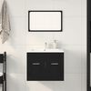 vidaXL 2-tlg. Badm&ouml;bel-Set Schwarz Eichen-Optik Holzwerkstoff