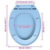 vidaXL Toilettensitz mit Absenkautomatik Quick-Release Blau Oval