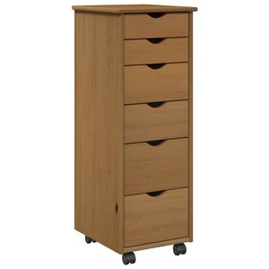 vidaXL Rollschrank Honigbraun 34 x 39 x 93,5 cm Massivholz Kiefer