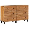 vidaXL Beistellschr&auml;nke 2 Stk. 60x33x75 cm Massivholz Akazie