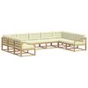 vidaXL Outdoor-Sofagarnitur 9 stk. Wei&szlig; und Creme