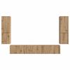 vidaXL TV-Schrankset Wandmontiert 4 pcs Artisan-Eiche Holzwerkstoff