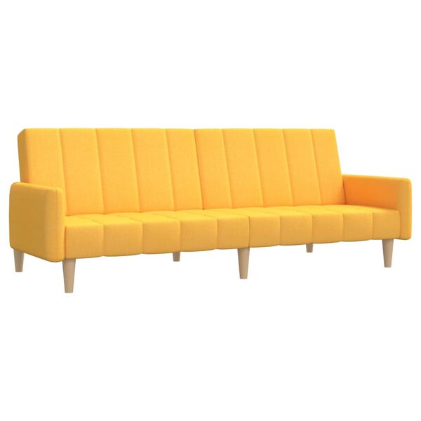vidaXL Schlafsofa 2-Sitzer Gelb Stoff