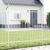 vidaXL Gartenzaun 6 pcs Wei&szlig; 10,2 x 1,5 m Pulverbeschichteter Stahl