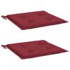 vidaXL Gartenstuhl-Kissen 2 Stk. Weinrot 50x50x3 cm Oxford-Gewebe