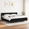 vidaXL Boxspringbett mit Matratze Schwarz 200x200 cm Stoff