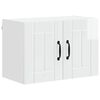 vidaXL Wandschrank LUCCA Hochglanz Wei&szlig; 60 x 31 x 40 cm Holzwerkstoff