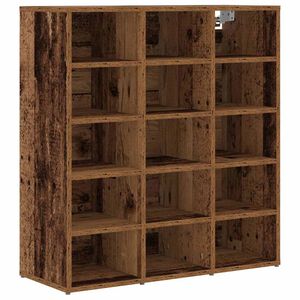vidaXL Schuhschrank 77,5 x 30 x 83,5 cm Holzwerkstoff Altholz