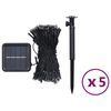vidaXL Solar-Lichterketten 5 Stk. 5x200 LED Mehrfarbig Innen Au&szlig;en