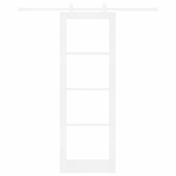 vidaXL Schiebet&uuml;r Wei&szlig; 73,5 x 211 cm Massivholz Kiefer und Glas