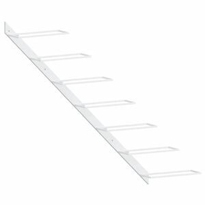 vidaXL Wand-Weinregal f&uuml;r 7 Flaschen Wei&szlig; Metall