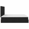 vidaXL Ottoman-Bett mit Matratzen & LEDs Schwarz 200x200 cm Stoff