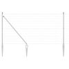 vidaXL Zaun mit Pfosten Silber 1 x 10 m Stahl