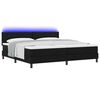 vidaXL Boxspringbett mit Matratze mit LED Schwarz 200 x 200 cm Stoff