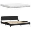 vidaXL Bett mit Matratze Schwarz 200x200 cm Stoff