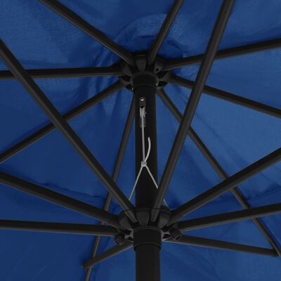 vidaXL Sonnenschirm mit Metall-Mast 400 cm Azurblau