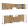 vidaXL 11-tlg. K&uuml;chenschrank-Set Lyon Artisan-Eiche Holzwerkstoff