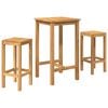 vidaXL Outdoor Bar Set 3 pcs Unbehandelt Massivholz Teak