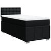 vidaXL Boxspringbett mit Matratze Schwarz 100x200 cm Stoff