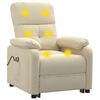 vidaXL Massagesessel Elektrisch Creme Stoff